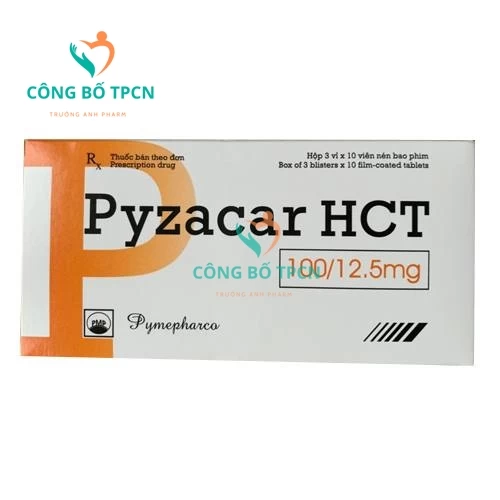 Pyzacar HCT 100/12.5 mg Pymepharco - Thuốc điều trị tăng huyết áp hiệu quả