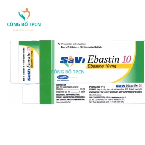 SaVi Ebastin 10 - Thuốc điều trị viêm mũi dị ứng hiệu quả