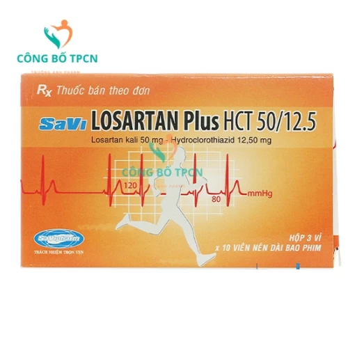 Savi Losartan plus HCT 50/12.5 - Thuốc điều trị tăng huyết áp hiệu quả