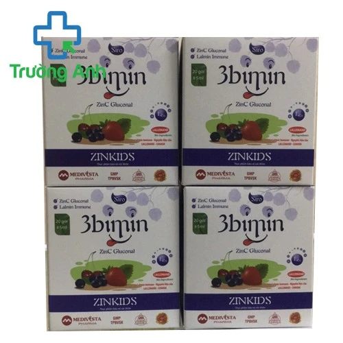 Siro 3bimin Zinkids - Giúp tăng cường sức đề kháng cho cơ thể