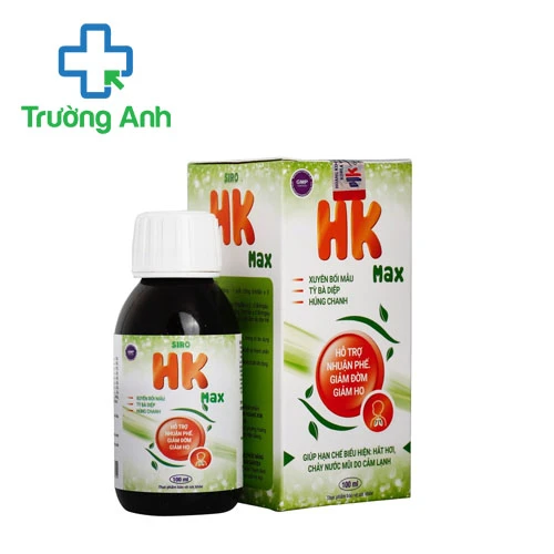 Siro HK Max – Hỗ trợ giảm ho, long đờm hiệu quả