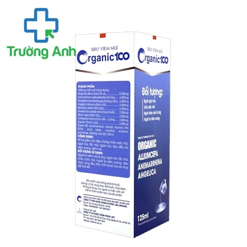 Siro viêm mũi Organic100 - Giúp làm loãng chất nhầy, giảm dị ứng