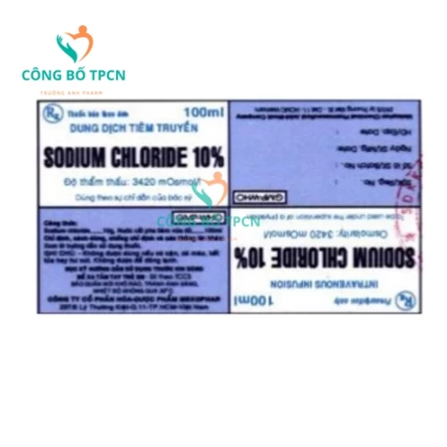 Sodium Chloride 10% 100ml Mekophar - Thuốc bổ sung sodium chloride