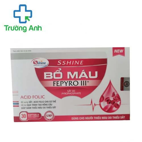 Sshine Bổ Máu Fepyro III + - Hỗ trợ quá trình tạo hồng cầu