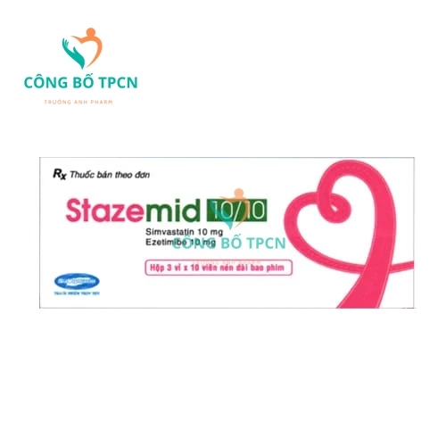 Stazemid 10/10 Savipharm - Thuốc điều trị tăng cholesterol máu hiệu quả