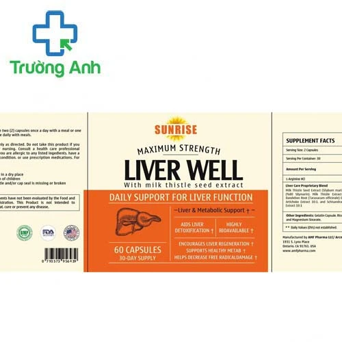Sunrise Liver Well - Hỗ trợ tăng cường chức năng gan