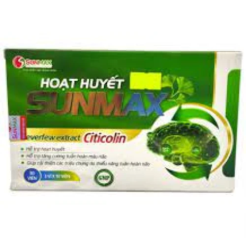 Hoạt huyết Sunmax - Thực phẩm chức năng tăng cường tuần hoàn máu