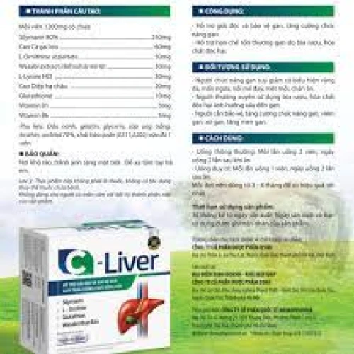 C-liver - Thực phẩm chức năng giải độc gan hiệu quả