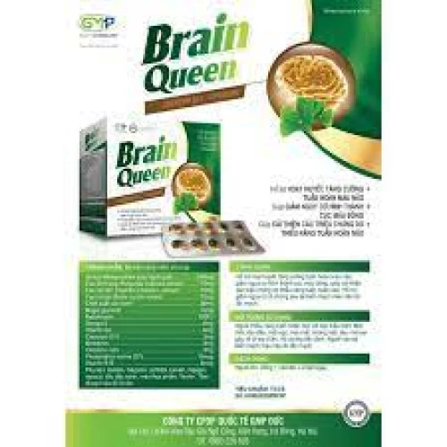 Brain Queen - Thực phẩm chức năng tăng cường lưu thông máu não