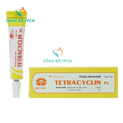 Tetracyclin 1% 5g Quapharco - Thuốc điều trị đau mắt hột