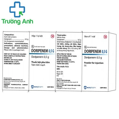 Doripenem 0,5g MD Pharco - Thuốc điều trị viêm phổi