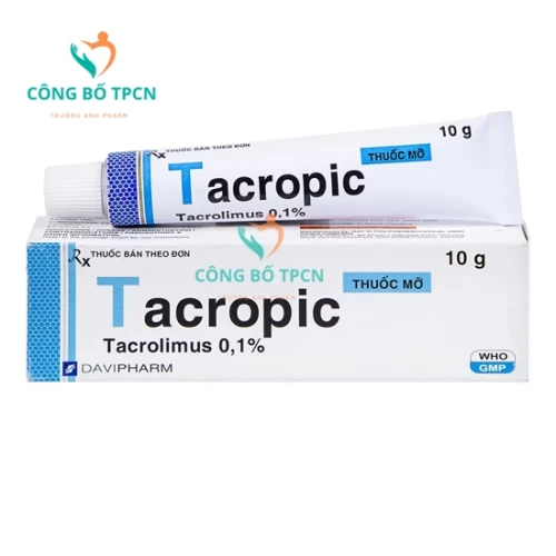 Tacropic 0,1% - Thuốc điều trị chàm thể tạng và viêm da dị ứng của Davipharm