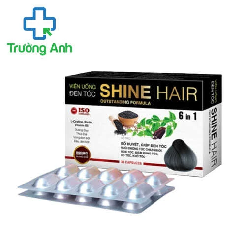 Viên uống đen tóc Shine Hair - Hỗ trợ bổ huyết, giúp đen tóc