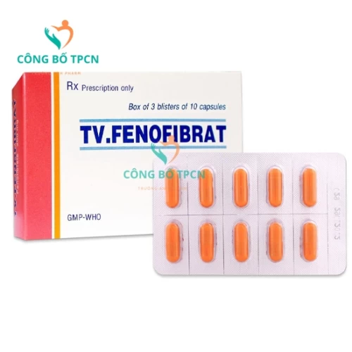 TV.Fenofibrat 200mg Trà Vinh - Thuốc điều trị rối loạn lipoprotein huyết hiệu quả