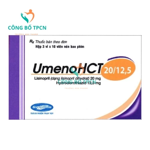 UmenoHCL 20/12,5 Savipharm - Thuốc điều trị tăng huyết áp hiệu quả