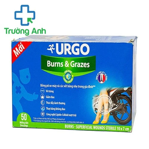 Urgo Burns & Grazes 100mm x 70mm - Băng dán phỏng bô và trợt da
