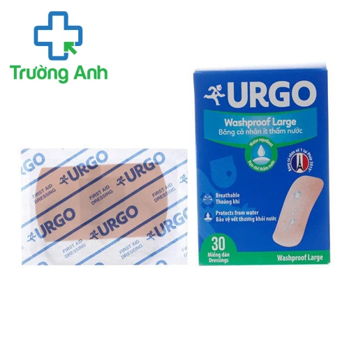 Băng cá nhân Urgo Washproof (Large), 30 miếng - Bảo vệ vết thương nhỏ