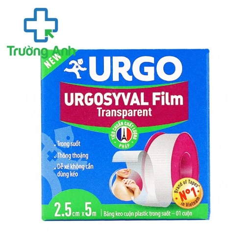Băng keo lụa Urgosyval Film Transparent 2.5cm x 5m - Giúp cố định băng gạc