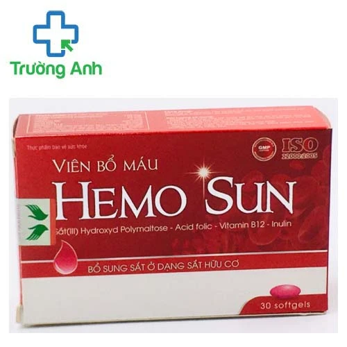 Viên bổ máu Hemo sun - Bổ sung sắt, acid folic, vitamin B12