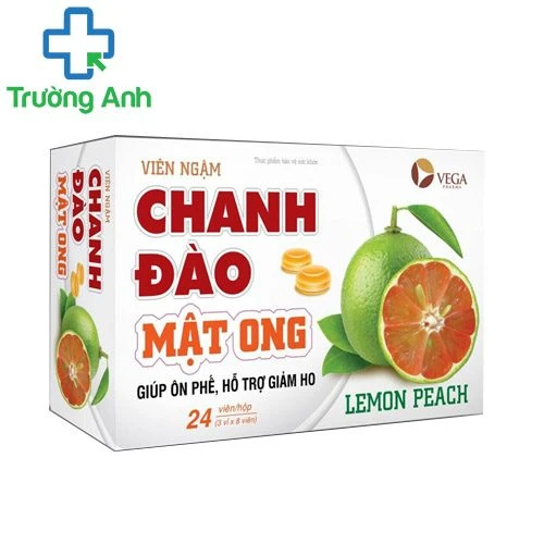 Viên ngậm chanh đào mật ong - Bổ phế, giúp điều trị viêm họng