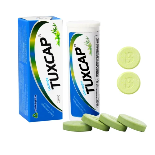 Viên ngậm Tuxcap® - Giúp bổ phế, giảm ho, đờm và đau rát họng