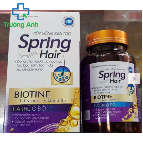 Viên uống đen Tóc Spring Hair - Hỗ trợ giảm nguy cơ tóc bạc sớm