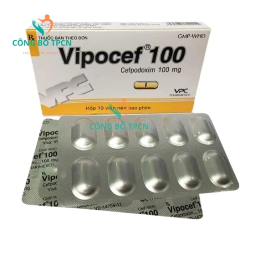 Vipocef 100 VPC (viên) - Thuốc điều trị ngắn hạn các nhiễm trùng
