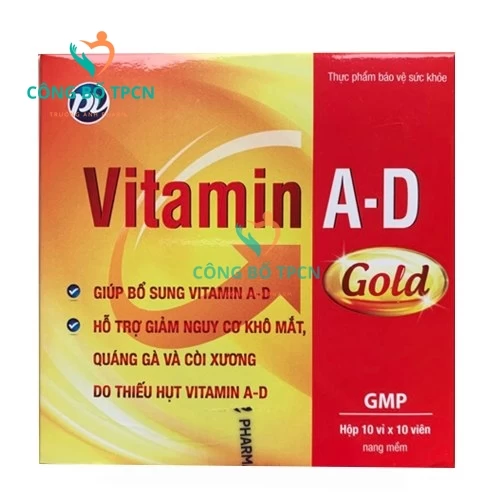 Vitamin A-D Gold PV - Giúp phòng ngừa loãng xương, suy dinh dưỡng hiệu quả