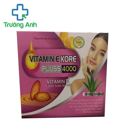 Vitamin E Kore Pluss 4000 - Hỗ trợ chống oxy hóa, giảm lão hóa da