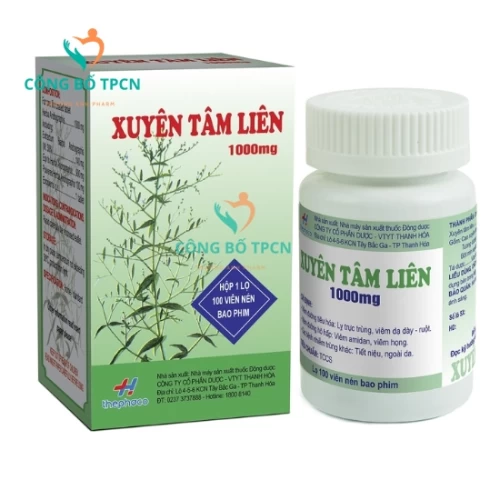 Xuyên tâm liên 1000mg - Giúp hỗ trợ điều trị viêm đường hô hấp hiệu quả