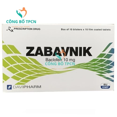 Zabavnik - Thuốc điều trị bệnh co thắt trong, tổn thương tuỷ sống, não