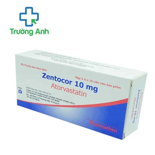 Zentocor 10mg Pharmathen - Thuốc trị bệnh tăng cholesterol máu