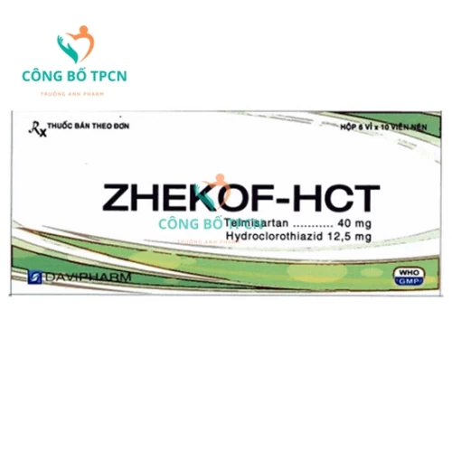 Zhekof-HCT - Thuốc điều trị bệnh tăng huyết áp của Davipharm