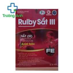 Rulby Sắt III - Giúp giảm nguy cơ thiếu máu do thiếu sắt hiệu quả