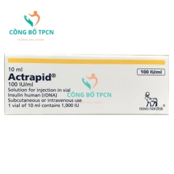 Actrapid 100IU/ml - Thuốc hỗ trợ điều trị bệnh đái tháo đường của Đan Mạch