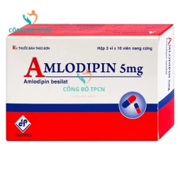 Amlodipin 5mg Vidipha - Thuốc điều trị tăng huyết áp