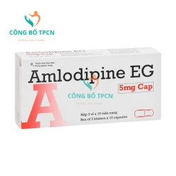 Amlodipine EG 5mg Cap - Thuốc điều trị cao huyết áp, đau thắt ngực