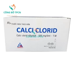 Calci clorid 500mg/5ml Vinphaco - Thuốc hỗ trợ bổ sung chất khoáng