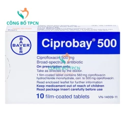 Ciprobay 500mg - Thuốc điều trị nhiễm khuẩn hiệu quả của Đức