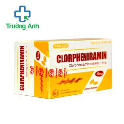 Clorpheniramin 4mg Khapharco - Thuốc điều trị viêm mũi dị ứng