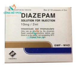 Diazepam 10mg/2ml Vidipha - Thuốc điều trị lo âu, trầm cảm