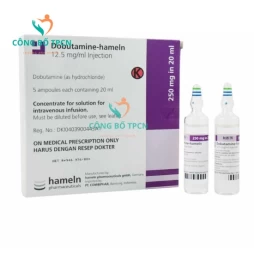 Dobutamine-hameln 12,5mg/ml - Thuốc điều trị suy tim hiệu quả của Đức