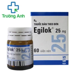 Egilok 25 - Thuốc điều trị tăng huyết áp, đau thắt ngực hiệu quả