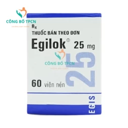Egilok 25 - Thuốc điều trị tăng huyết áp, đau thắt ngực hiệu quả