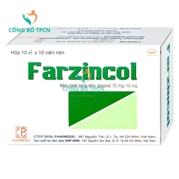 Farzincol 10mg - Giúp bổ sung kẽm cho cơ thể hiệu quả