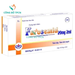 Furosemid 20mg/2ml MD Pharco - Thuốc điều trị phù gan thận