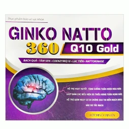 Ginkgo Natto 360 Q10 Gold - Giúp tăng cường tuần hoàn máu não