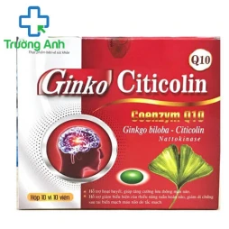 Ginko Citicolin Coenzym Q10 (đỏ) - Giúp tăng cường tuần hoàn máu não hiệu quả