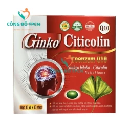 Ginko Citicolin Q10 - Giúp hoạt huyết dưỡng não hiệu quả