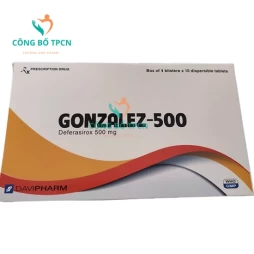 Gonzalez-500 Davipharm - Điều trị nhiễm độc sắt mãn tính thứ phát
